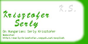 krisztofer serly business card